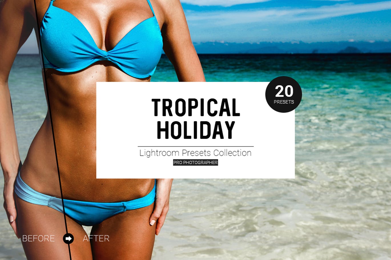 专业级热带假日户外沙滩摄影LR调色预设素材 Tropical