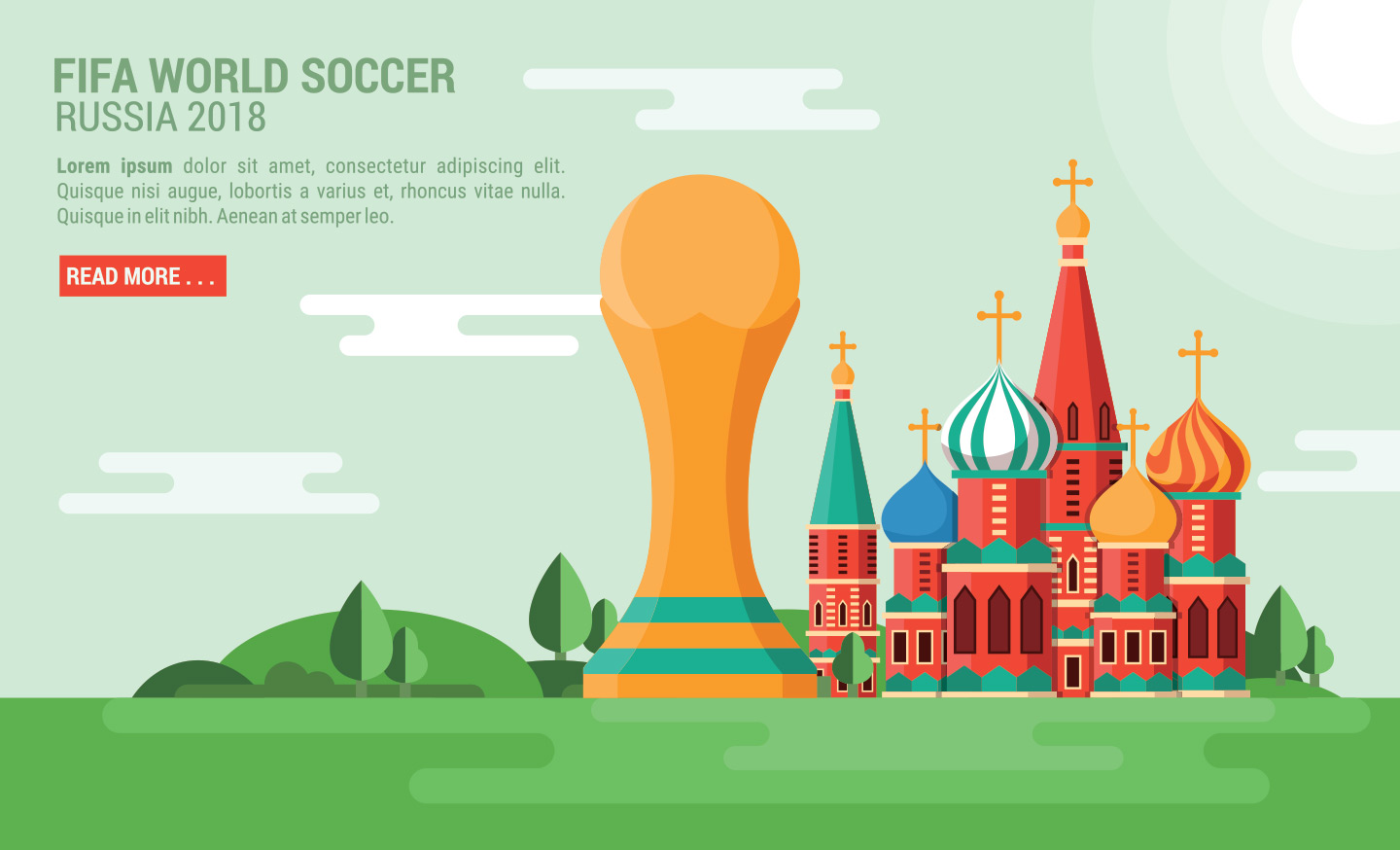 2018俄罗斯世界杯矢量插图World Cup Soccer