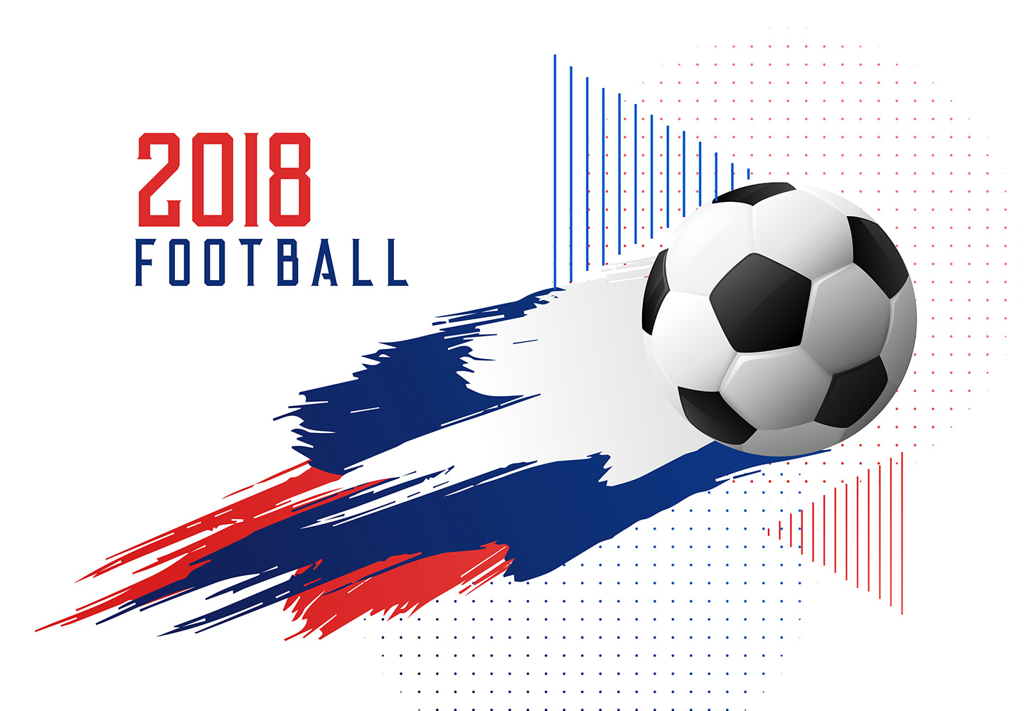 2018世界杯足球锦标赛时尚背景矢量图Football Ch