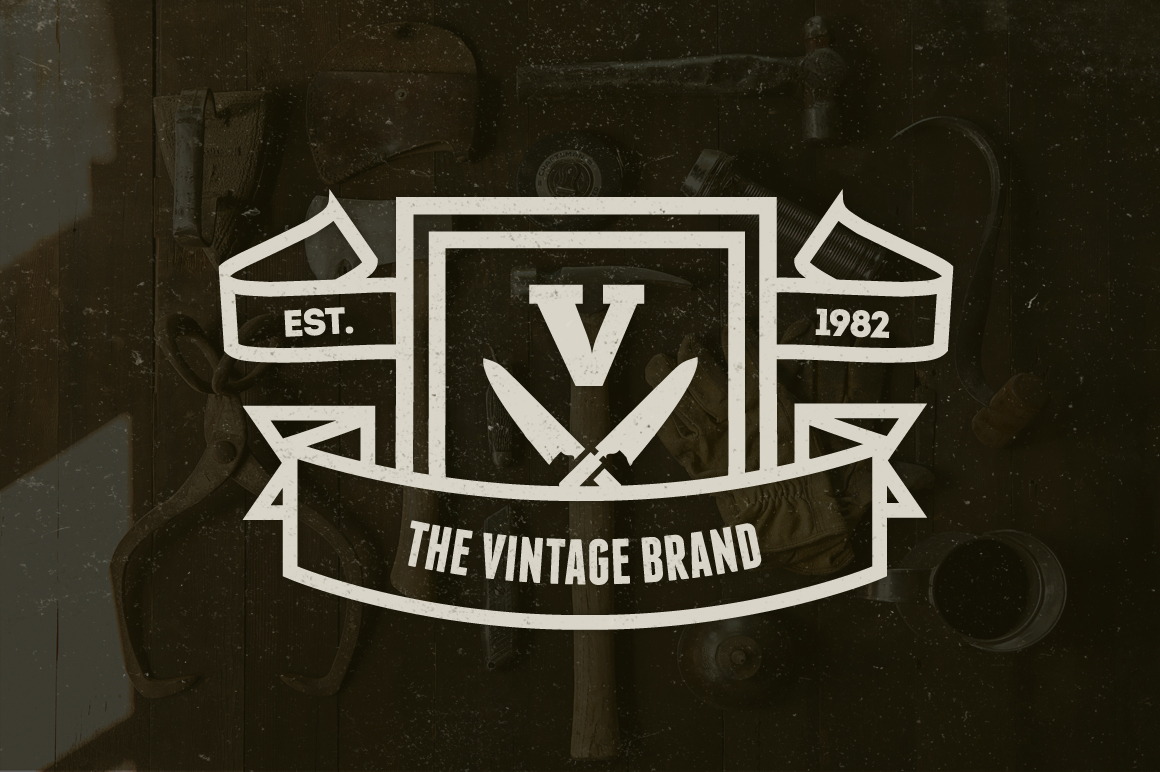20组复古风格徽章图标素材 Vintage Logos &a