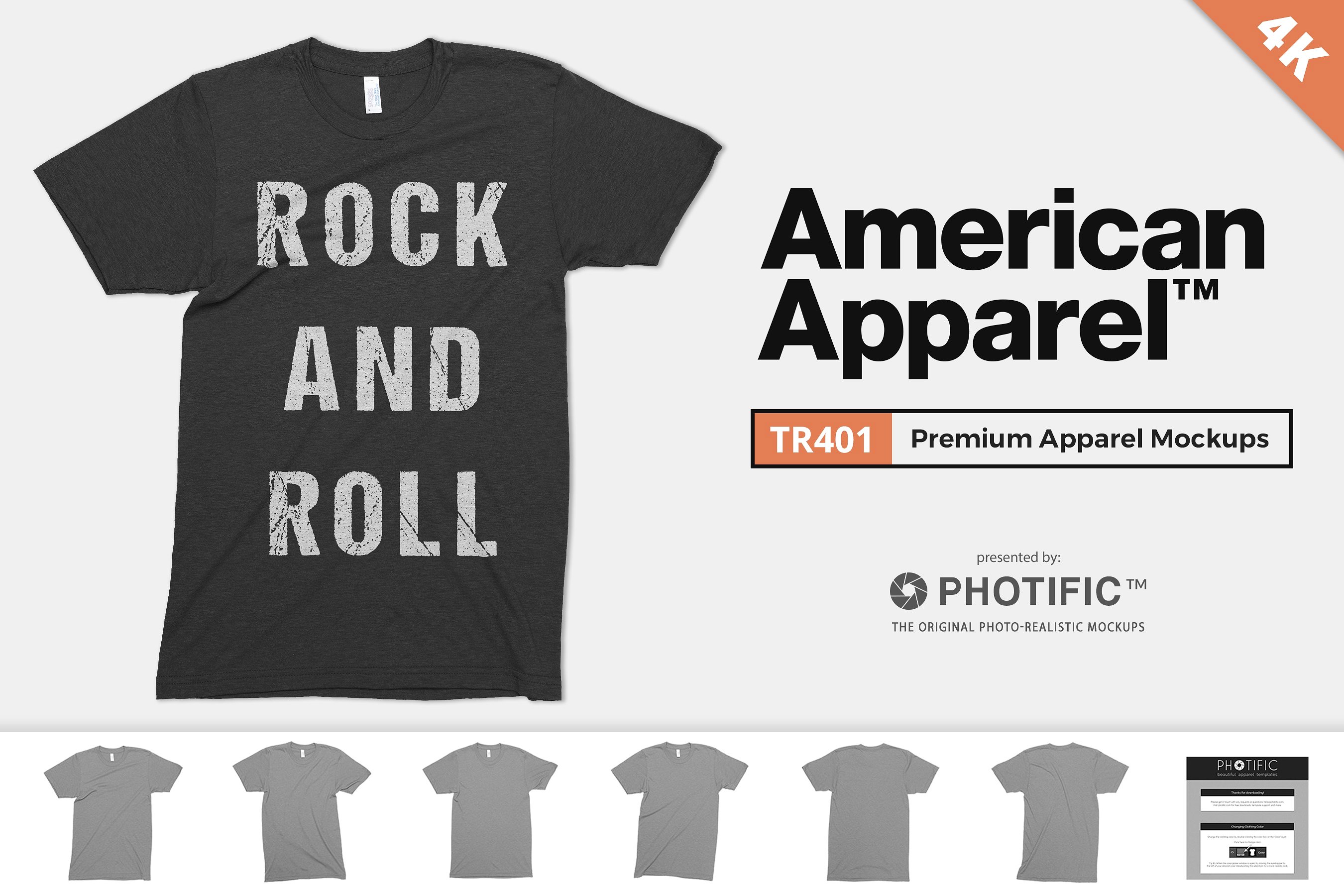 美式T恤4K高清服饰贴图展示样机模版 American Ap
