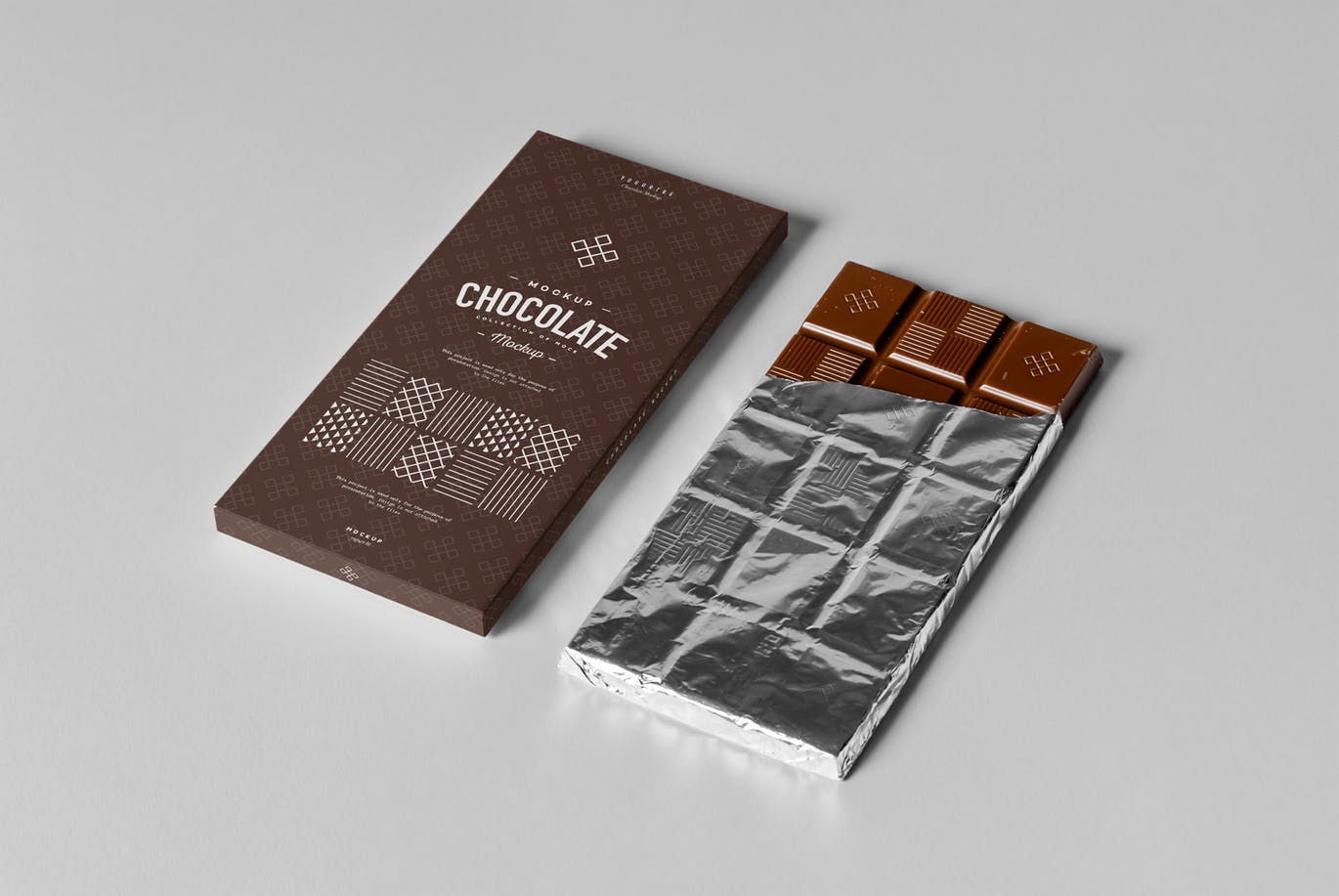 高品质高端质感巧克力可可食品包装mockupsV1