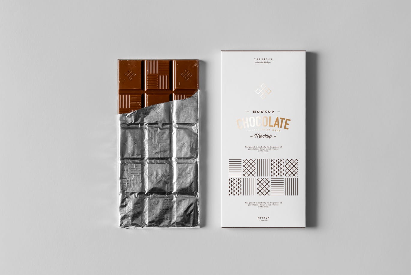 高品质高端质感巧克力可可食品包装mockupsV3