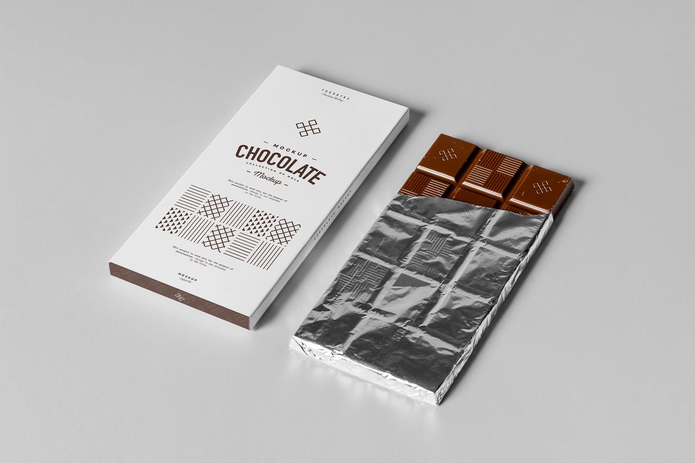 高品质高端质感巧克力可可食品包装mockupsV6