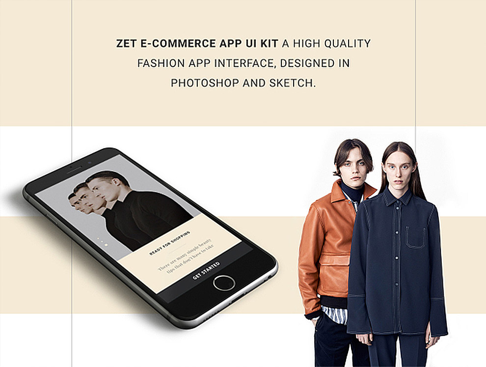 服装设计电子商务应用程序UI工具包Zet Ecommerce