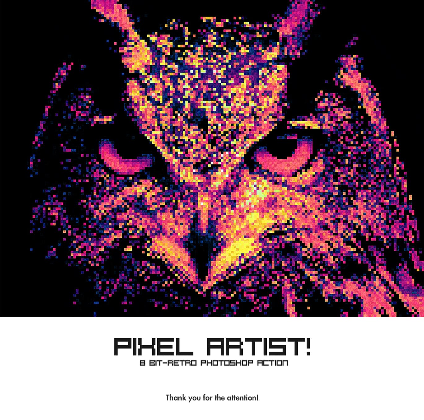 80年代游戏像素艺术化特效处理PS动作 Pixel Arti