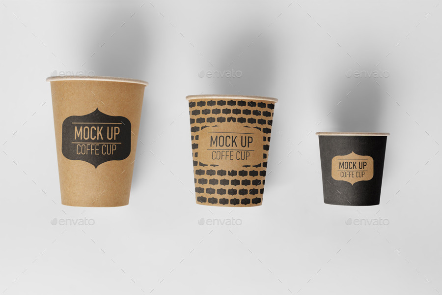 专业逼真的咖啡杯展示样机模版 Coffee Cup Mock