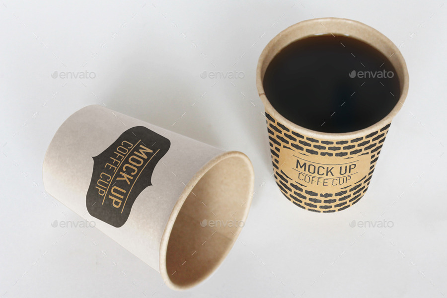 专业逼真的咖啡杯展示样机模版 Coffee Cup Mock