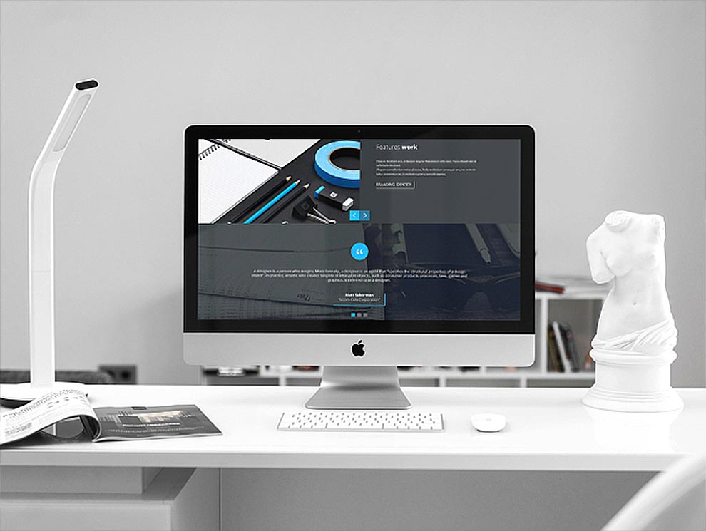 苹果电脑场景样机模型10 iMac Desk Mockups