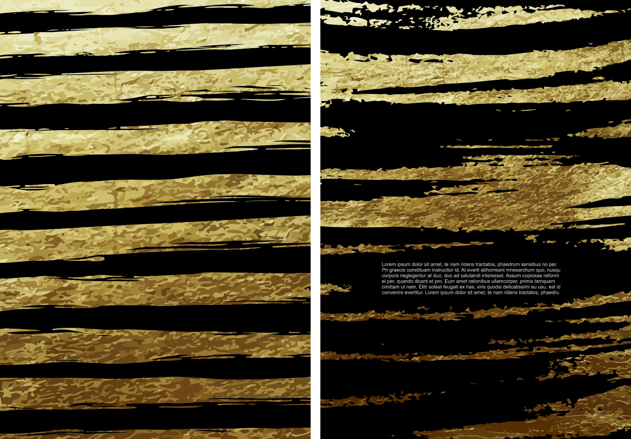 抽象现代的横幅黑金纹理设计模板背景EPS矢量素材