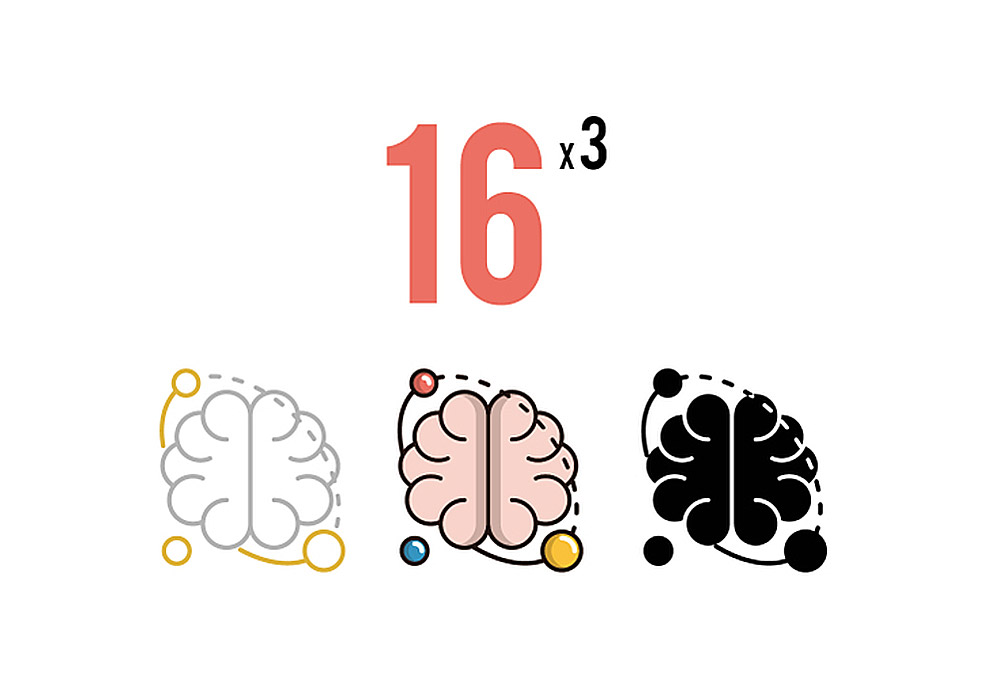 16个科学实验矢量图标集Science Icons