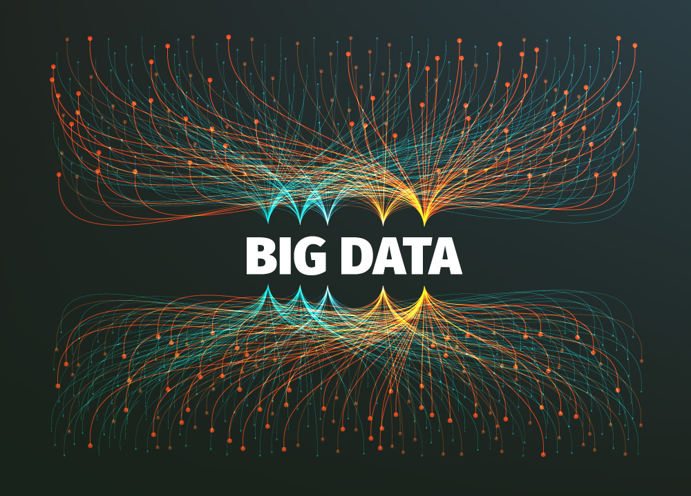 大数据背景矢量图信息流未来的技术big data backg