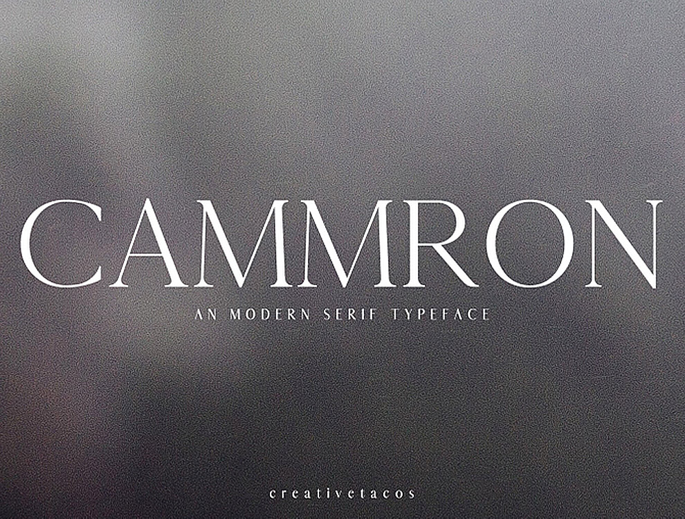 现代潇洒衬线英文系列字体Cammron Serif Font