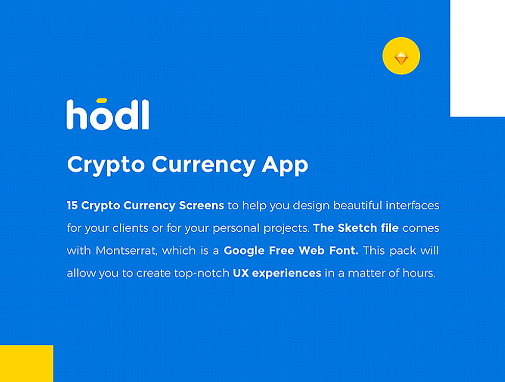 时尚蓝色安全加密货币系统iOS UI工具包Hodl UI K