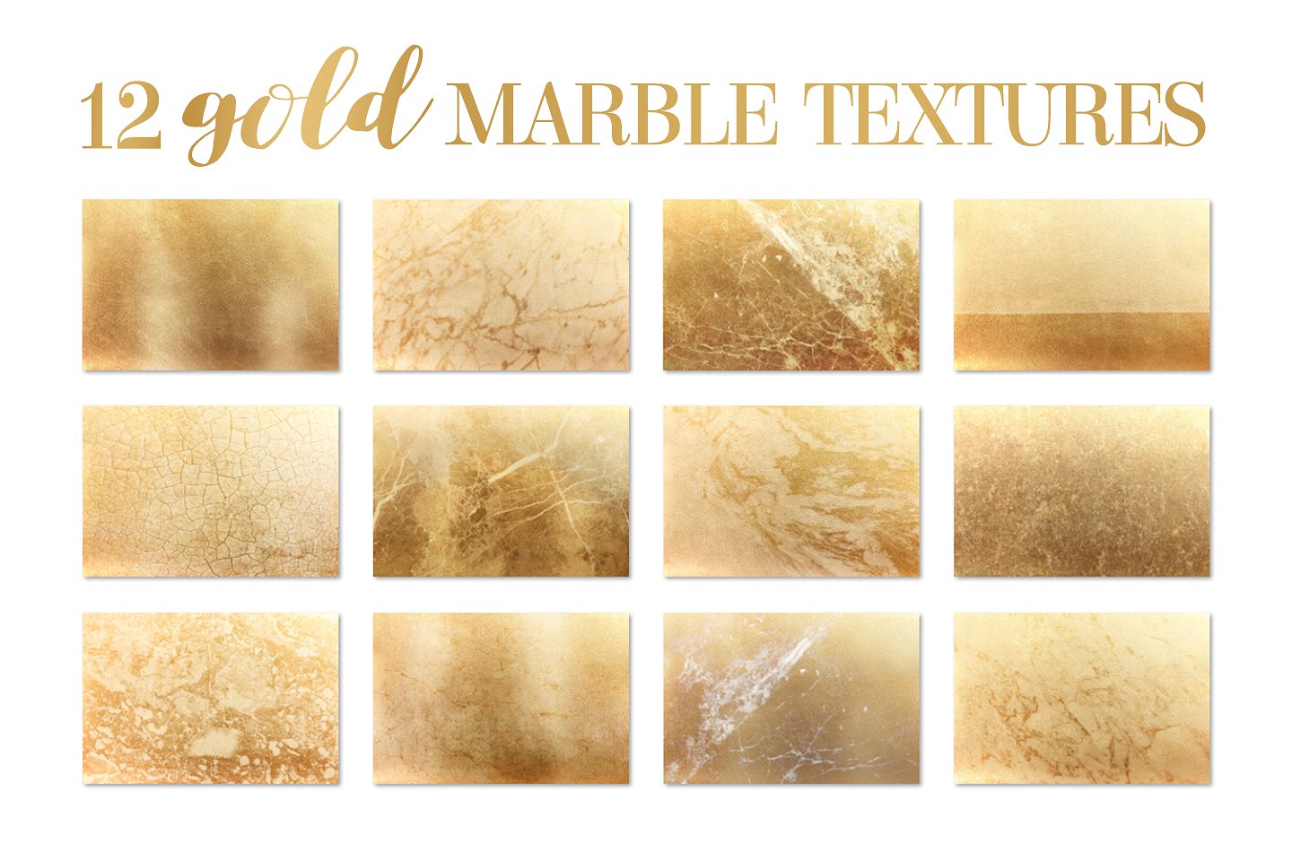 12种令人惊叹的金色大理石纹理素材 Texture Gold