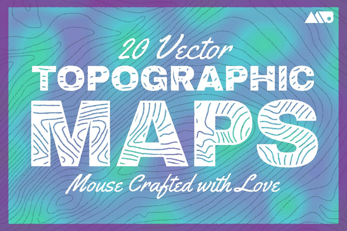 20款地形图设计素材20 Topographic Maps