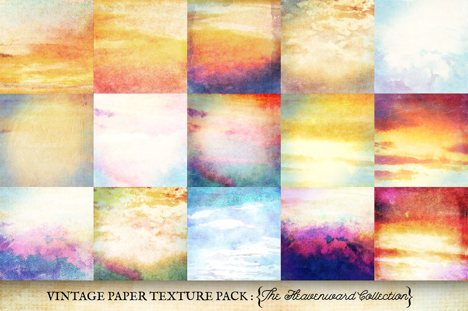 复古纸张设计素材Vintage Paper Textures