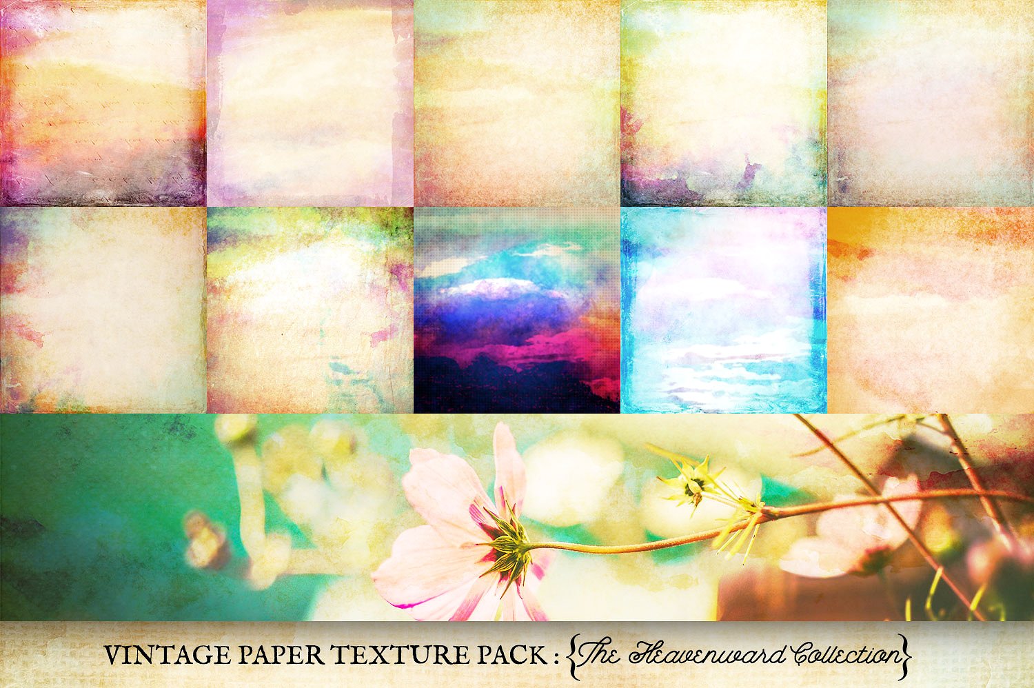 复古纸张设计素材Vintage Paper Textures