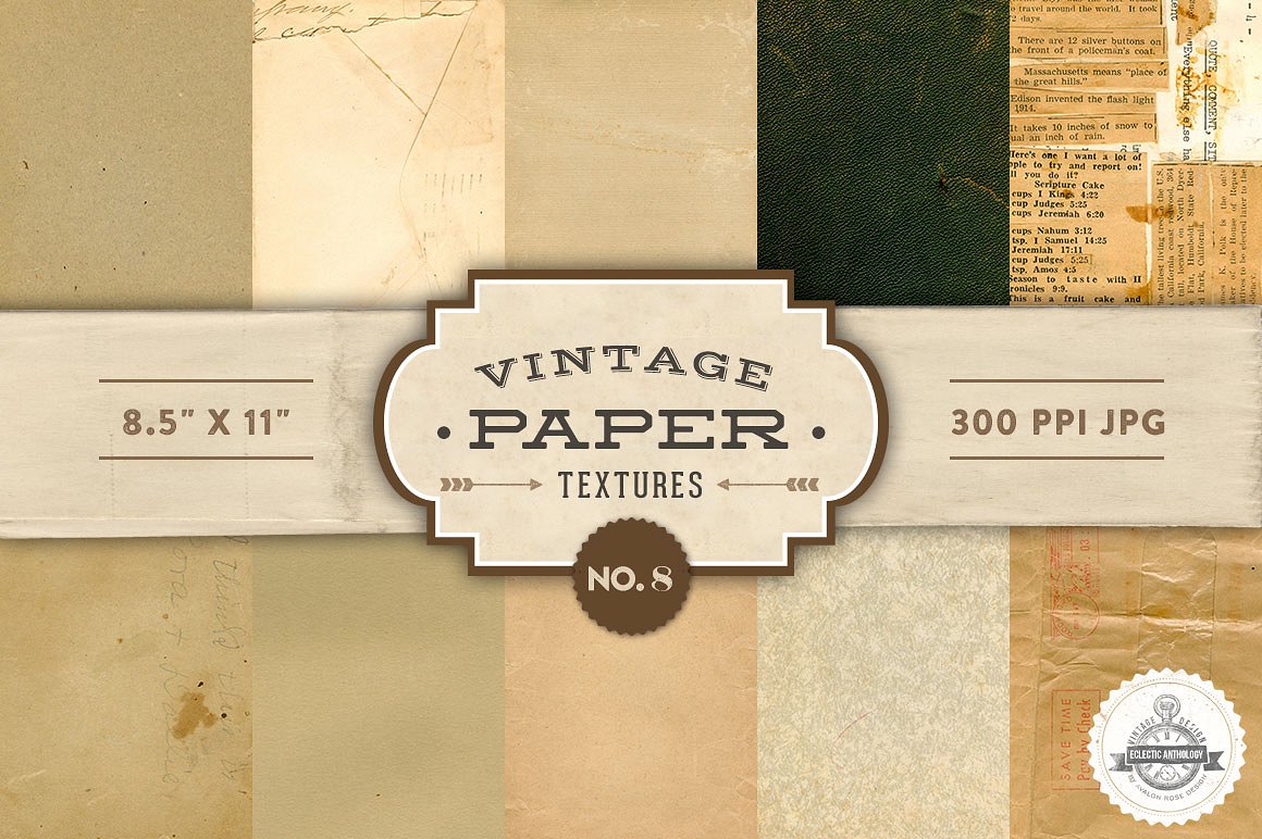 复古纸张纹理设计素材Vintage Paper Textur