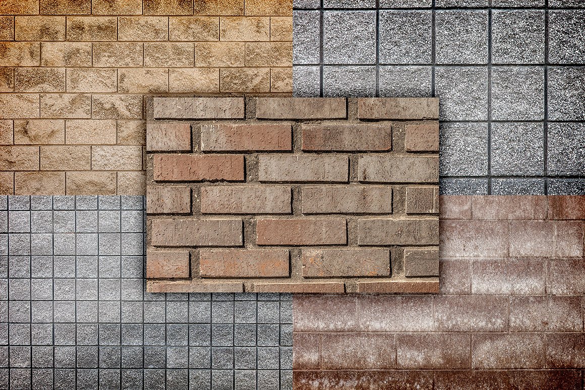 墙壁背景设计素材Brick and Stone Textur