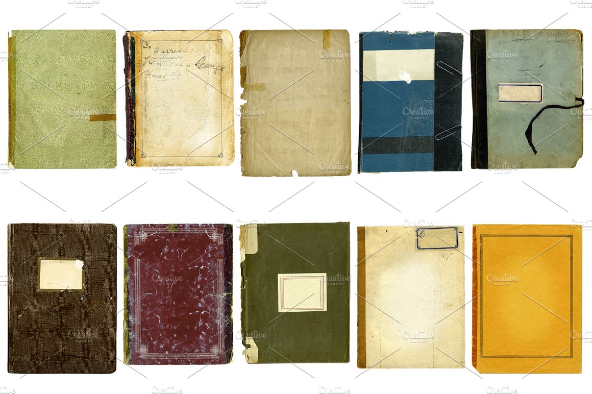 复古书籍封面设计素材Notebook Textures #4