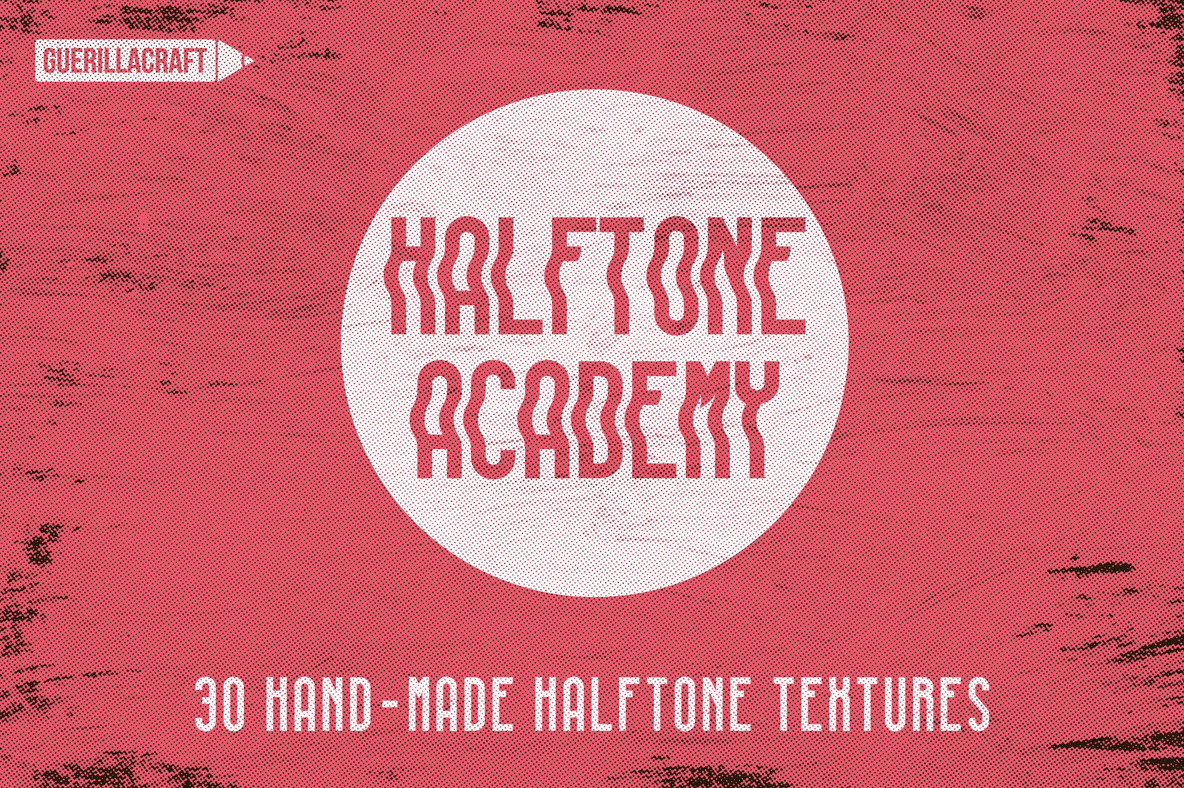 半色调纹理设计素材30 Halftone Academy T