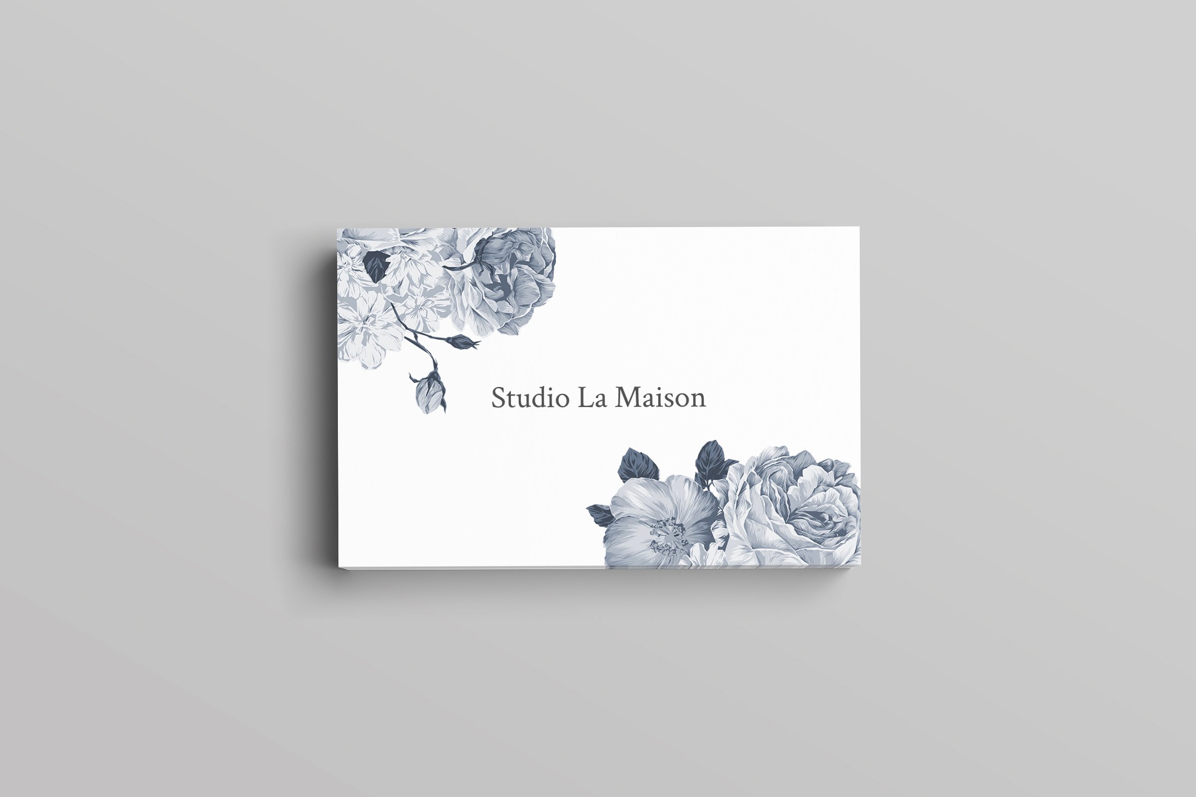 创意鲜花植物名片模板PSD模板La Maison Busin