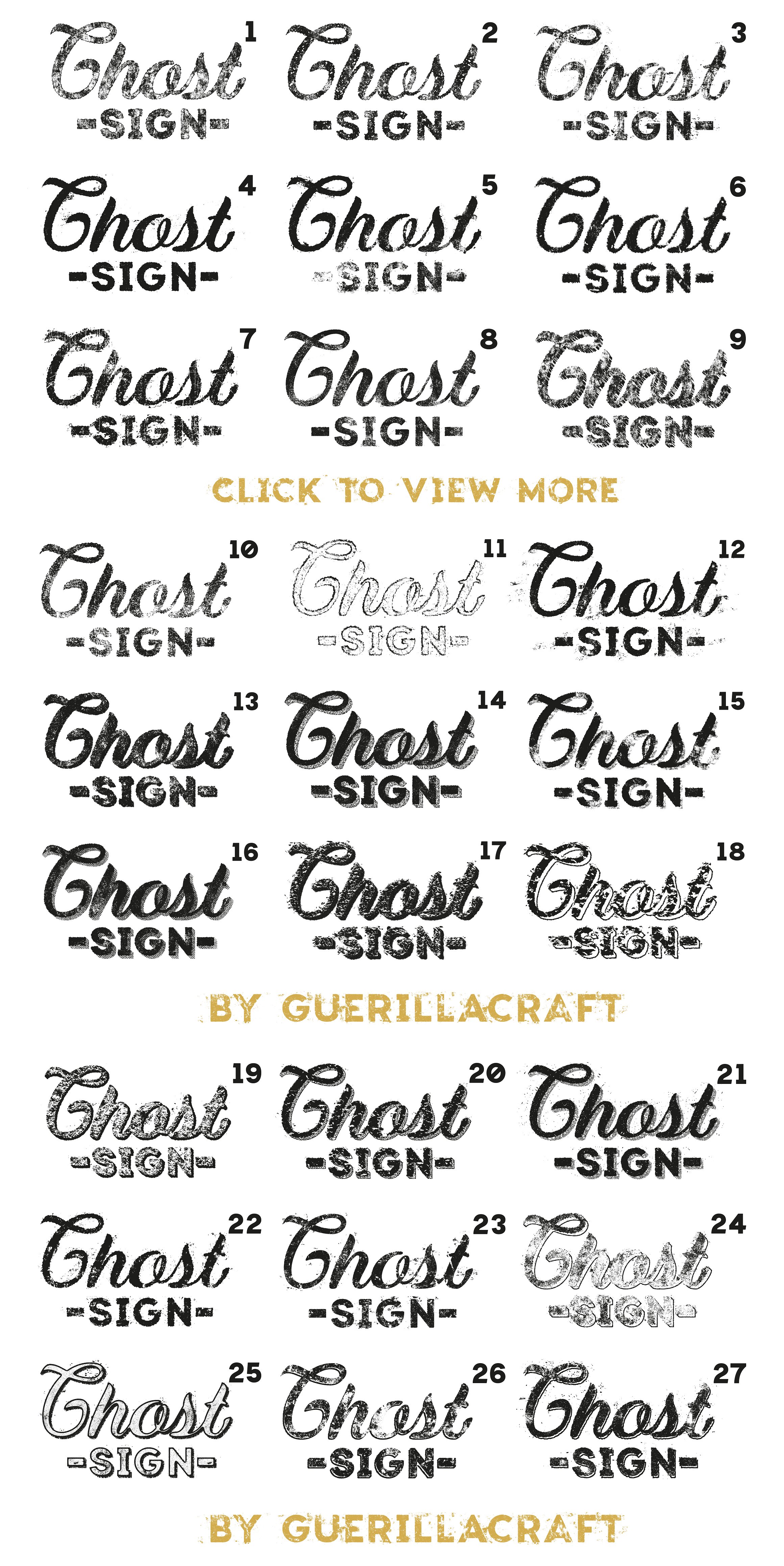矢量复古壁画广告效果Ghost Signs for Adob