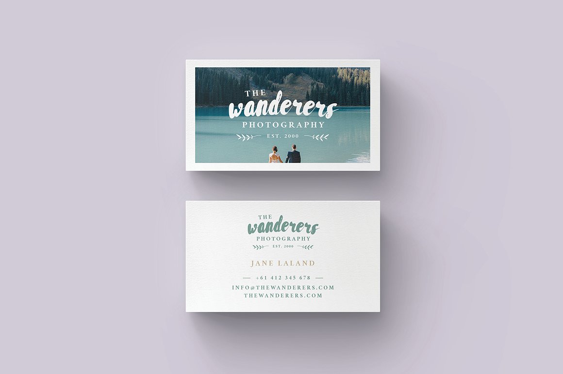 小清新卡片设计WANDERERS Business Card