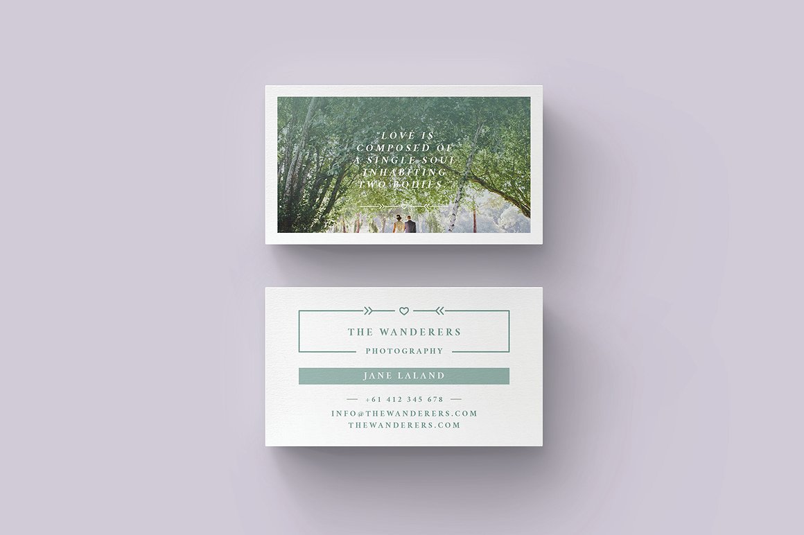 小清新卡片设计WANDERERS Business Card