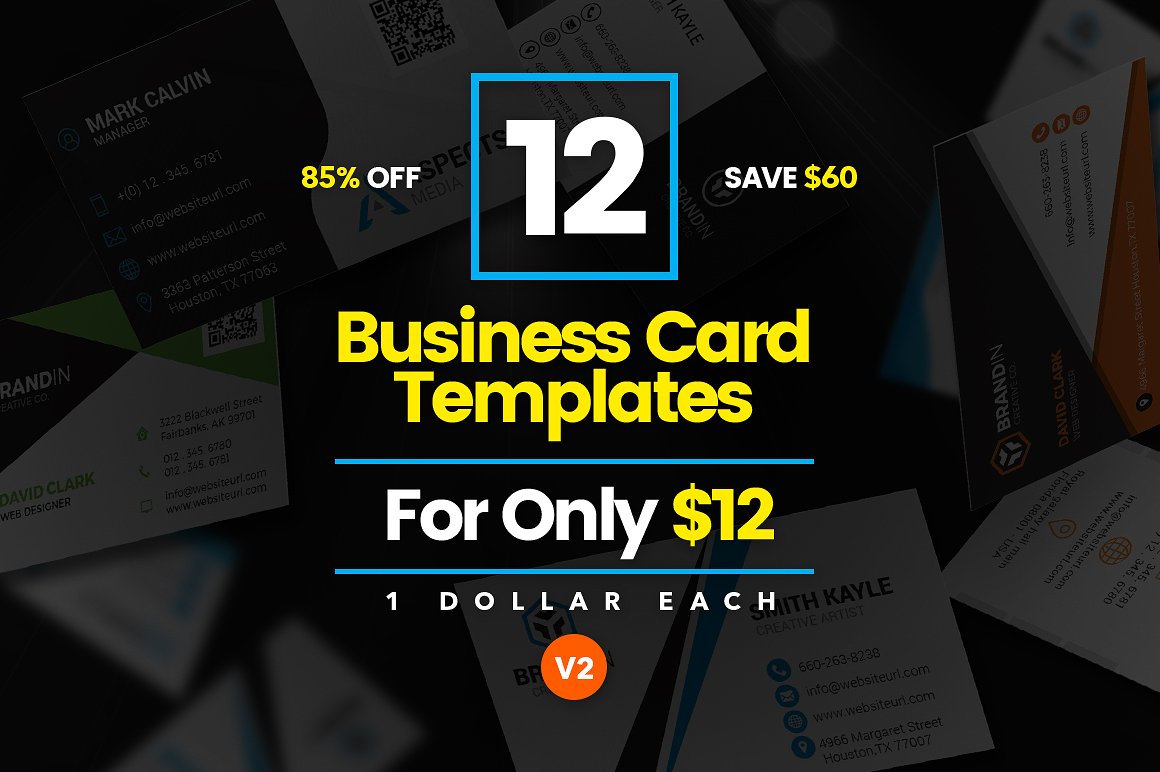 12 Modern Business Cards - Bun