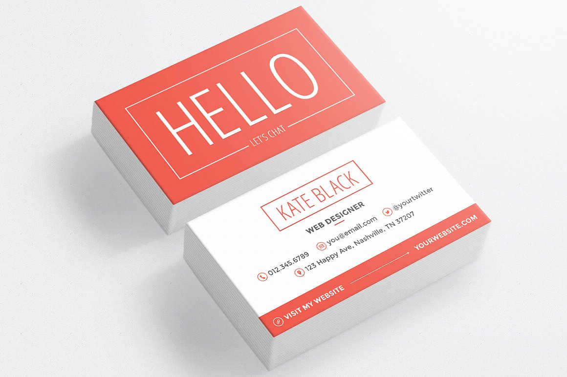 简约名片设计模板Business Card Template