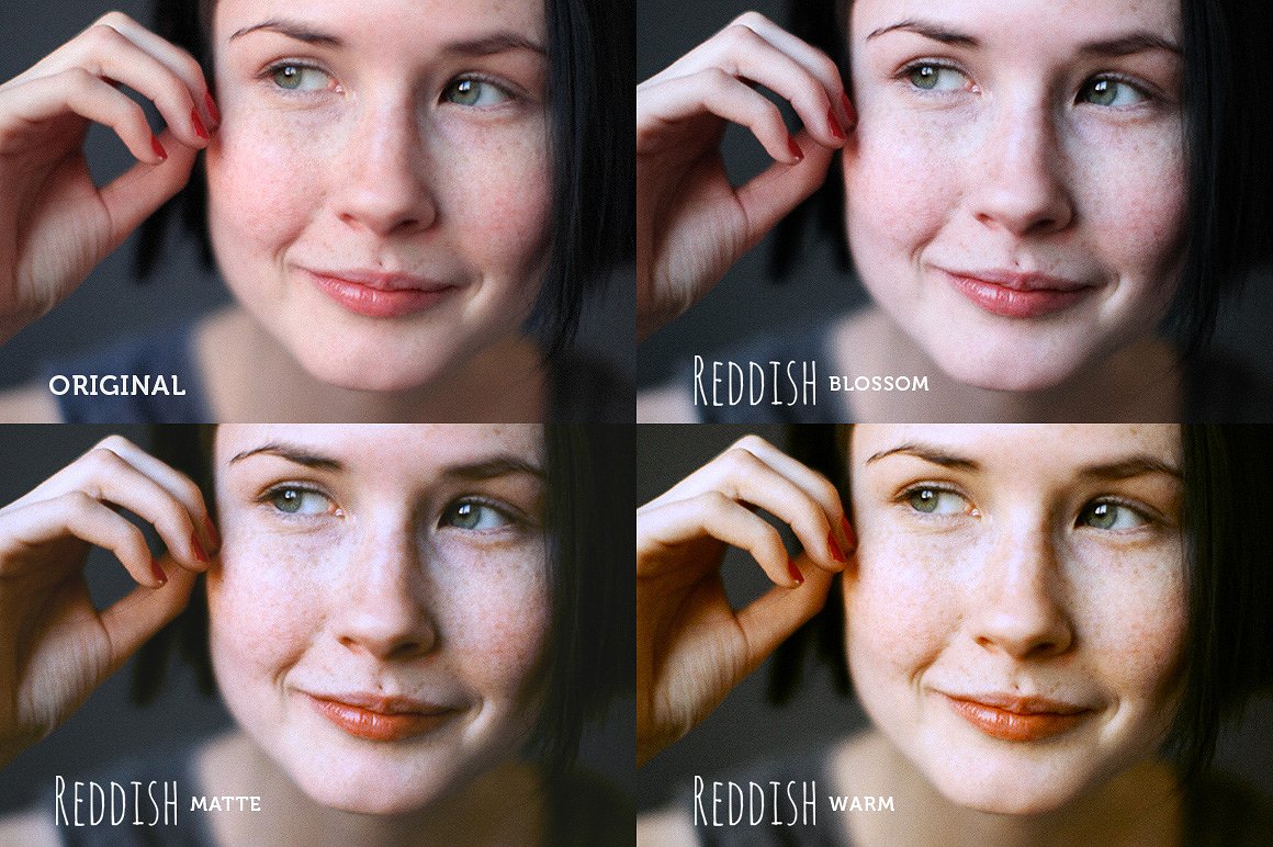 Reddish Portrait Actions for P