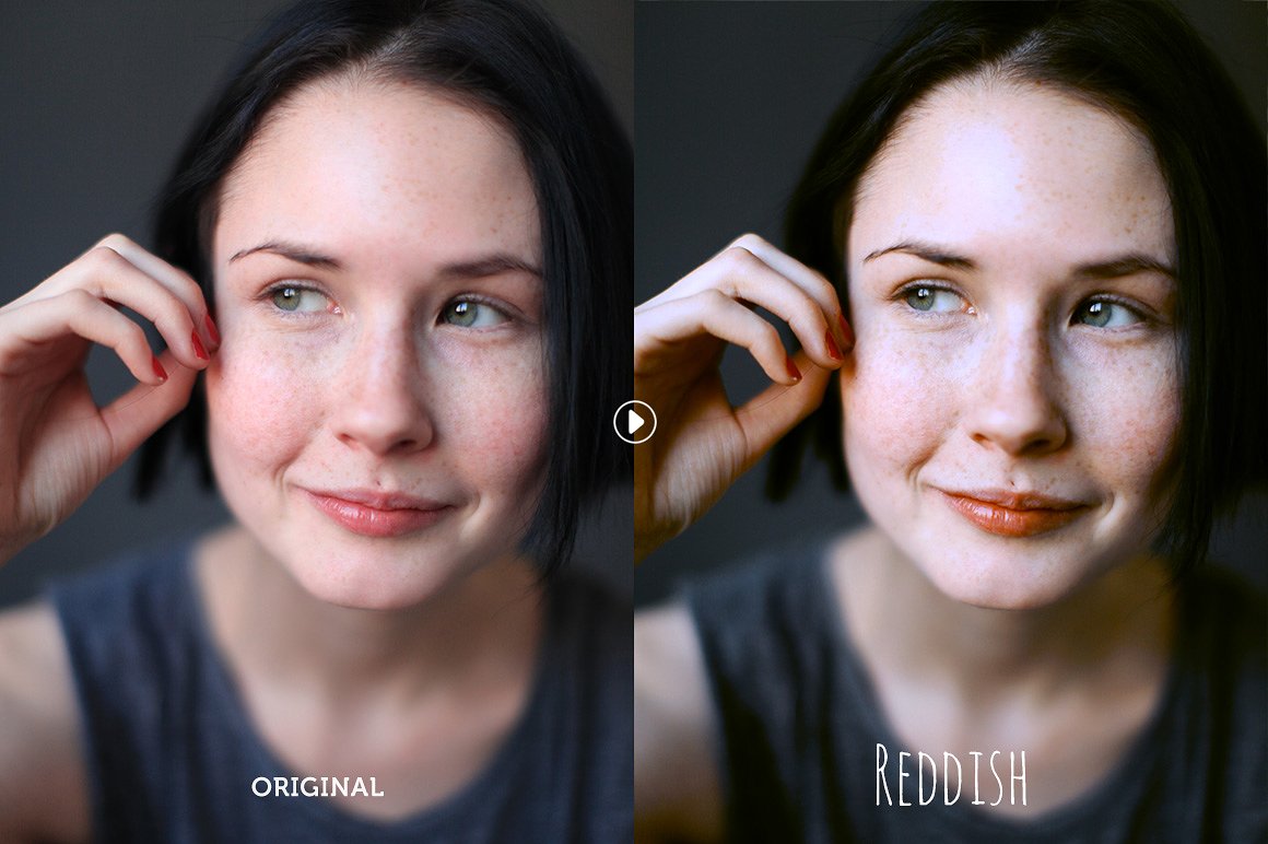 Reddish Portrait Actions for P