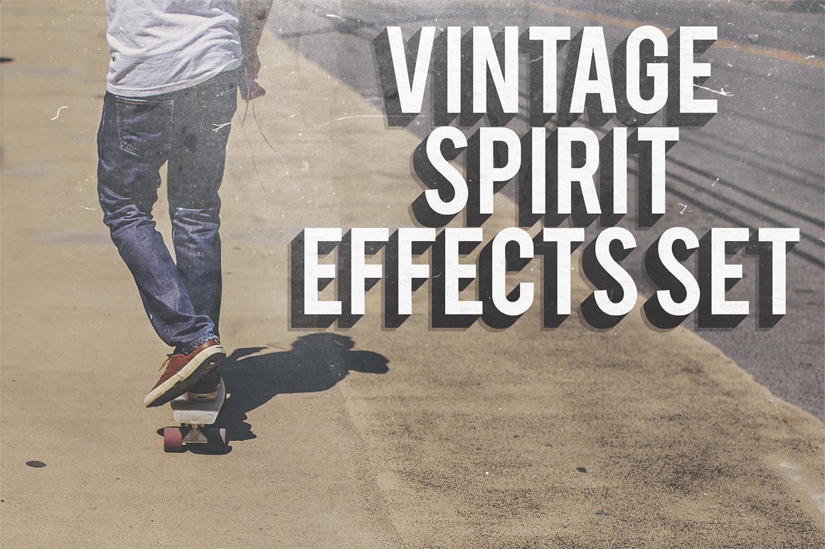 复古纹理PS动作Vintage Spirit Effects