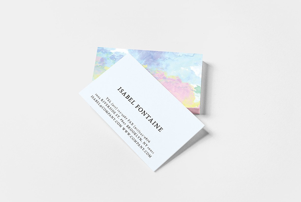 互联网名片模板Clouds Business Card