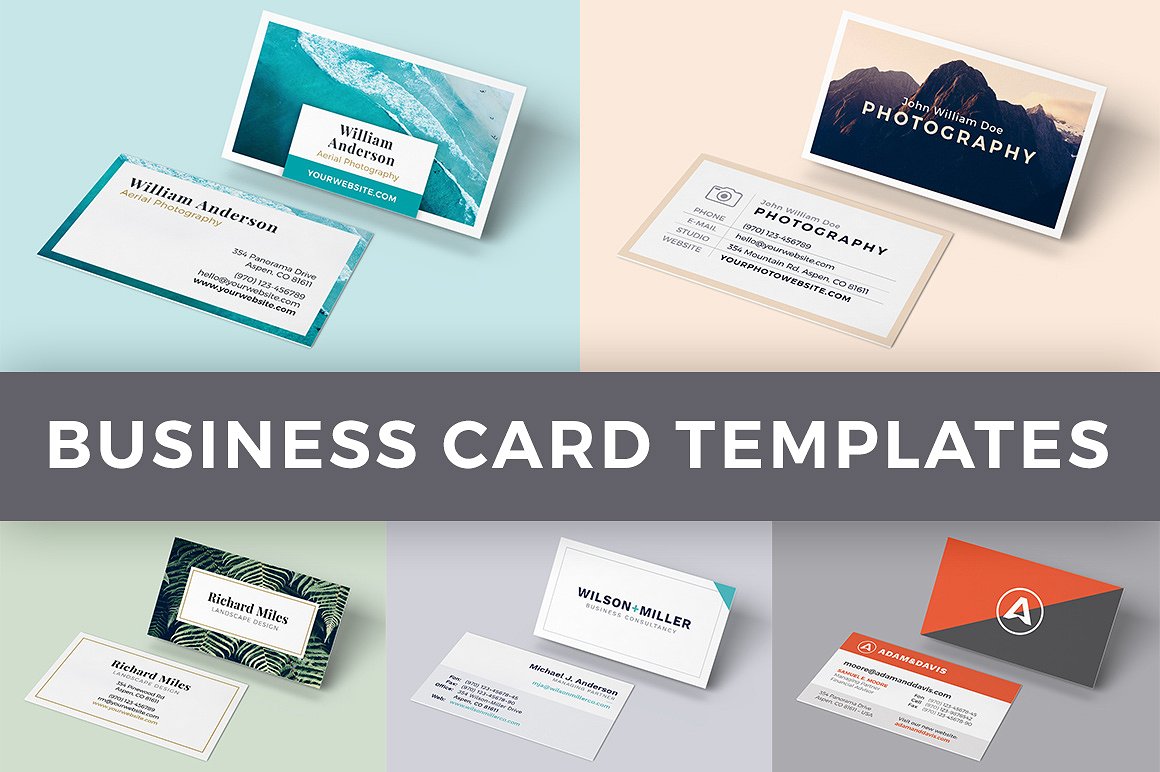 5套简约名片模板5 Business Card Templa
