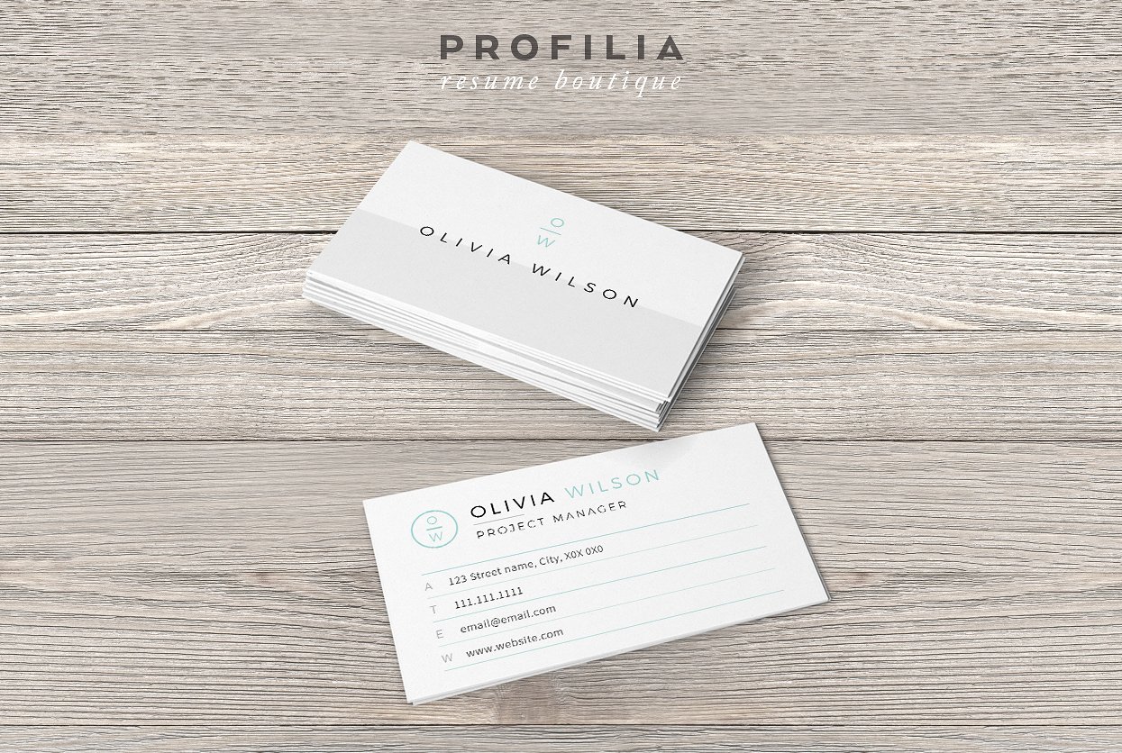 白底简约名片设计模板Modern Business Card