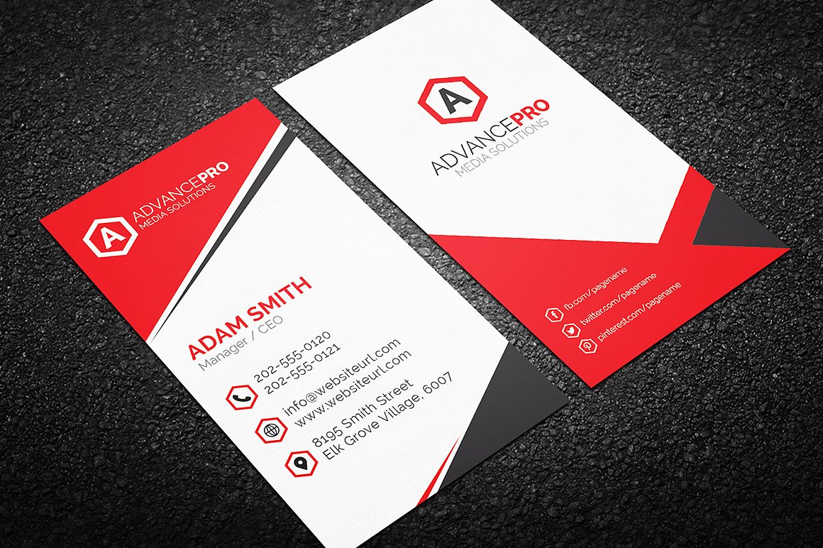 现代名片设计模板Modern Business Card T