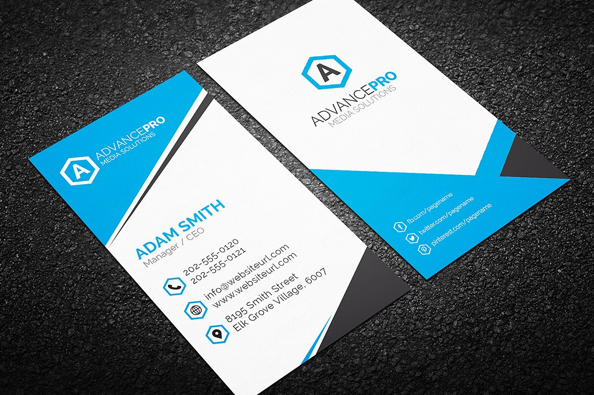 现代名片设计模板Modern Business Card T