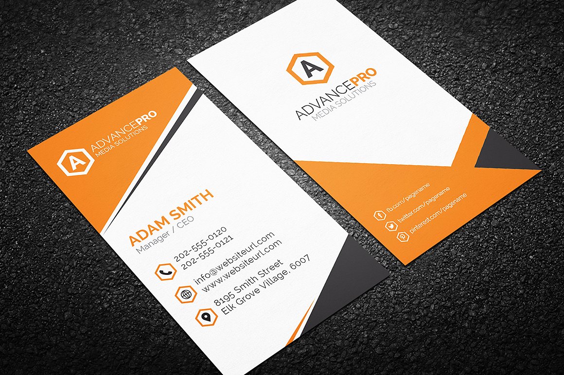 现代名片设计模板Modern Business Card T