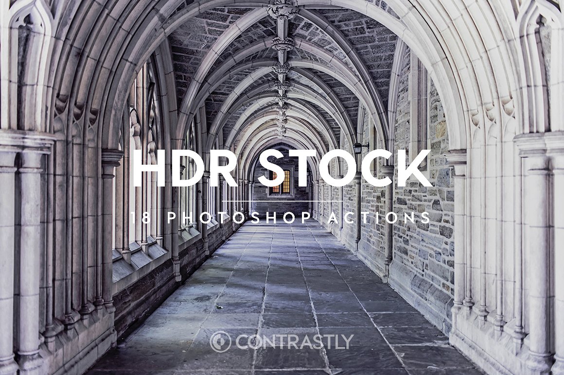 HDR自然建筑PS动作HDR Stock Photoshop