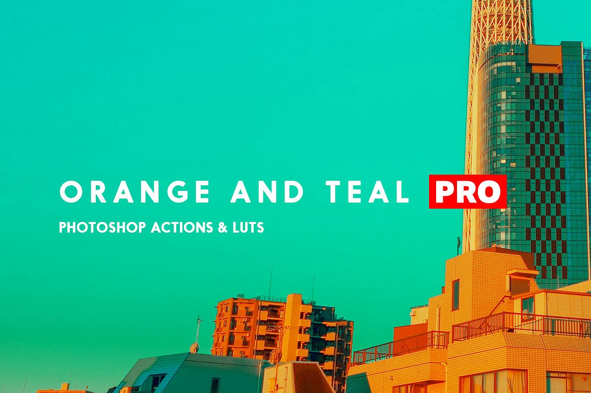 橙色蓝绿色色彩Photoshop动作Orange Teal