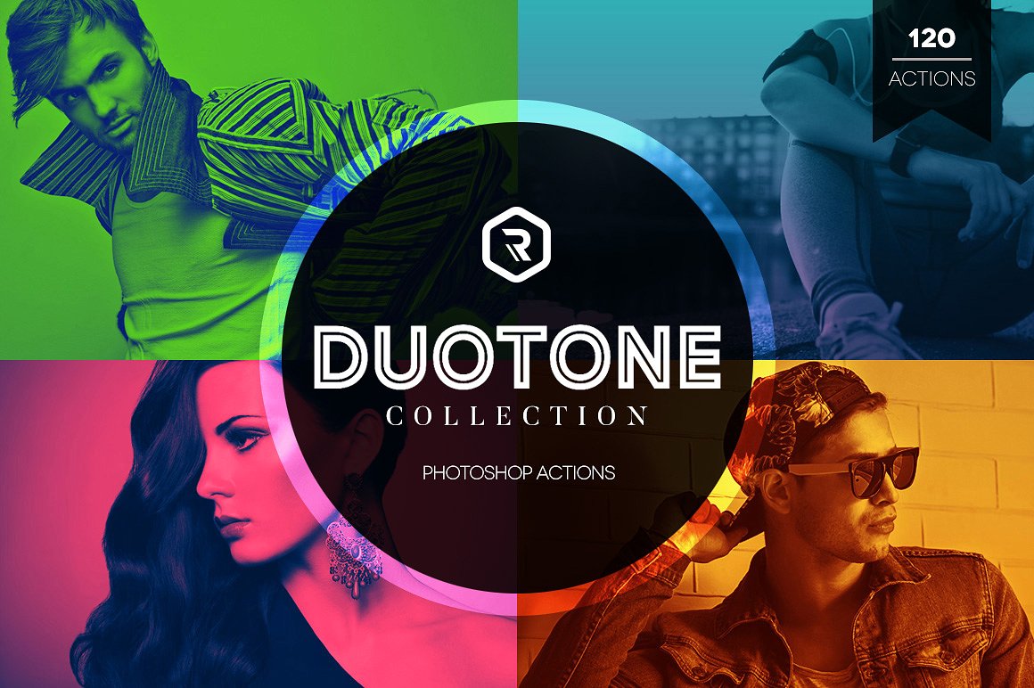 专业高品质的双色调效果PS动作Duotone Collect