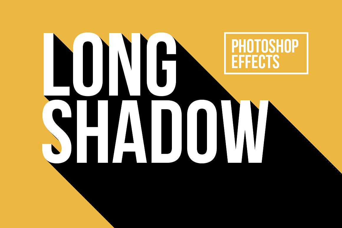 长影效果Photoshop图层样式Long Shadow P