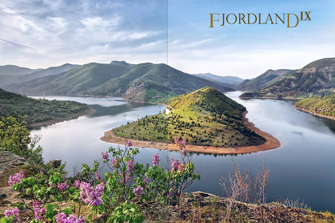 自然摄影调色PS动作Fjordland Landscape