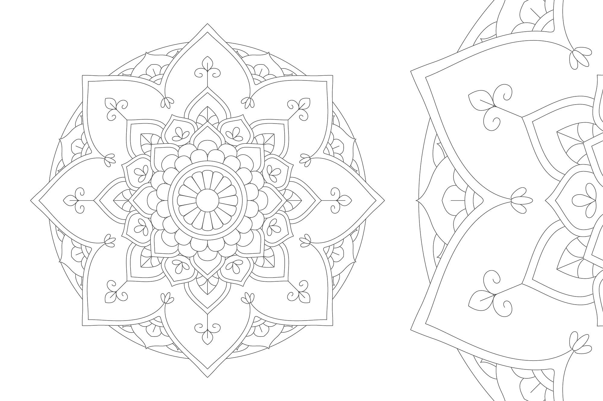 AI矢量复杂线条插画图案Mandala Creator Pr