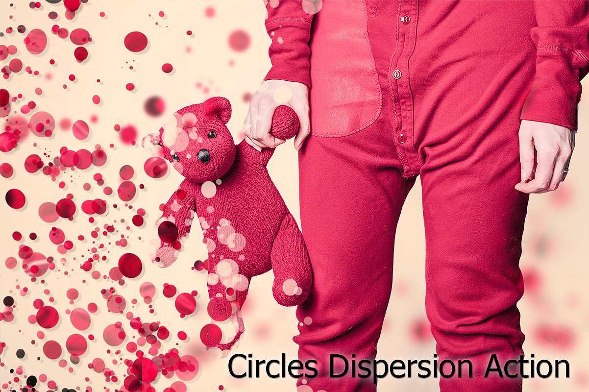 圆形分散效果PS动作Circles Dispersion A