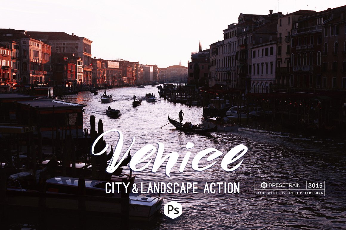 户外景观/城市景观色调PS动作Venice Landscap