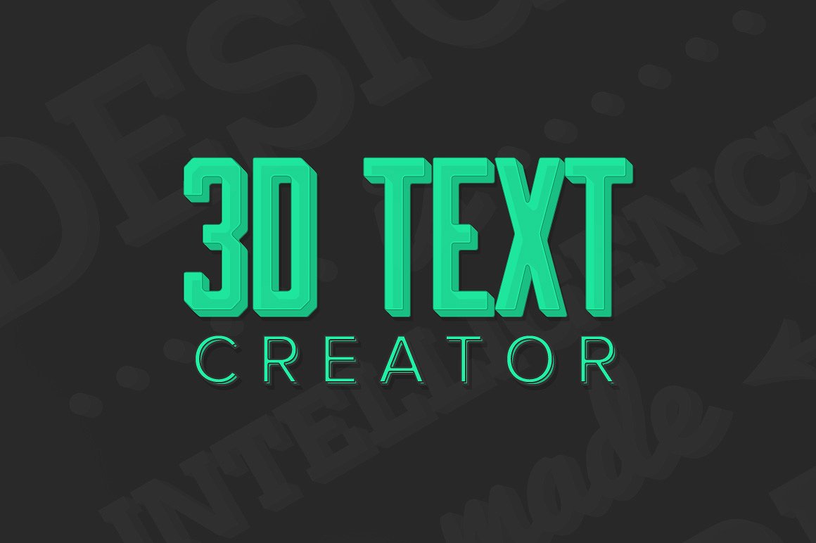 3D文本效果PS动作3D Text Creator #156